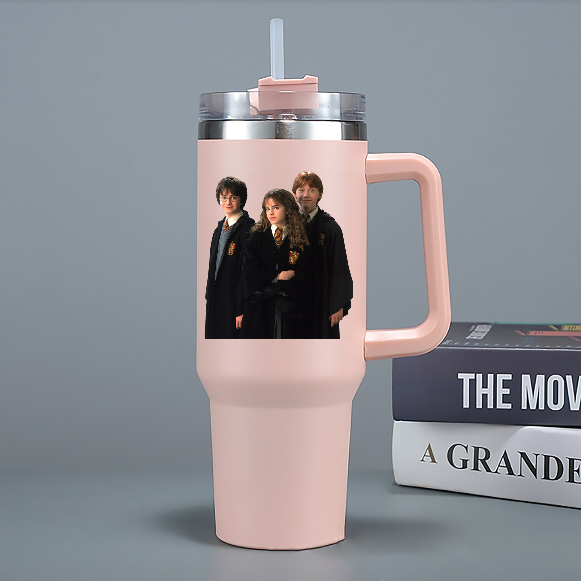 （画像用） Harry Potter ハリー・ポッターシリーズ 1200mL車用タンブラー - クリスタルステッカー（プラスチックストロー付き）